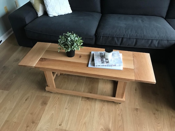 Natural Oak Farmhouse Coffee Table Etsy