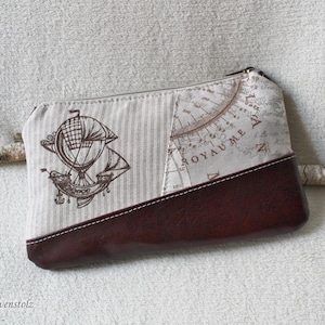 Clutch BALLOON, universele tas, cosmetische tas, borduurwerk, steampunk