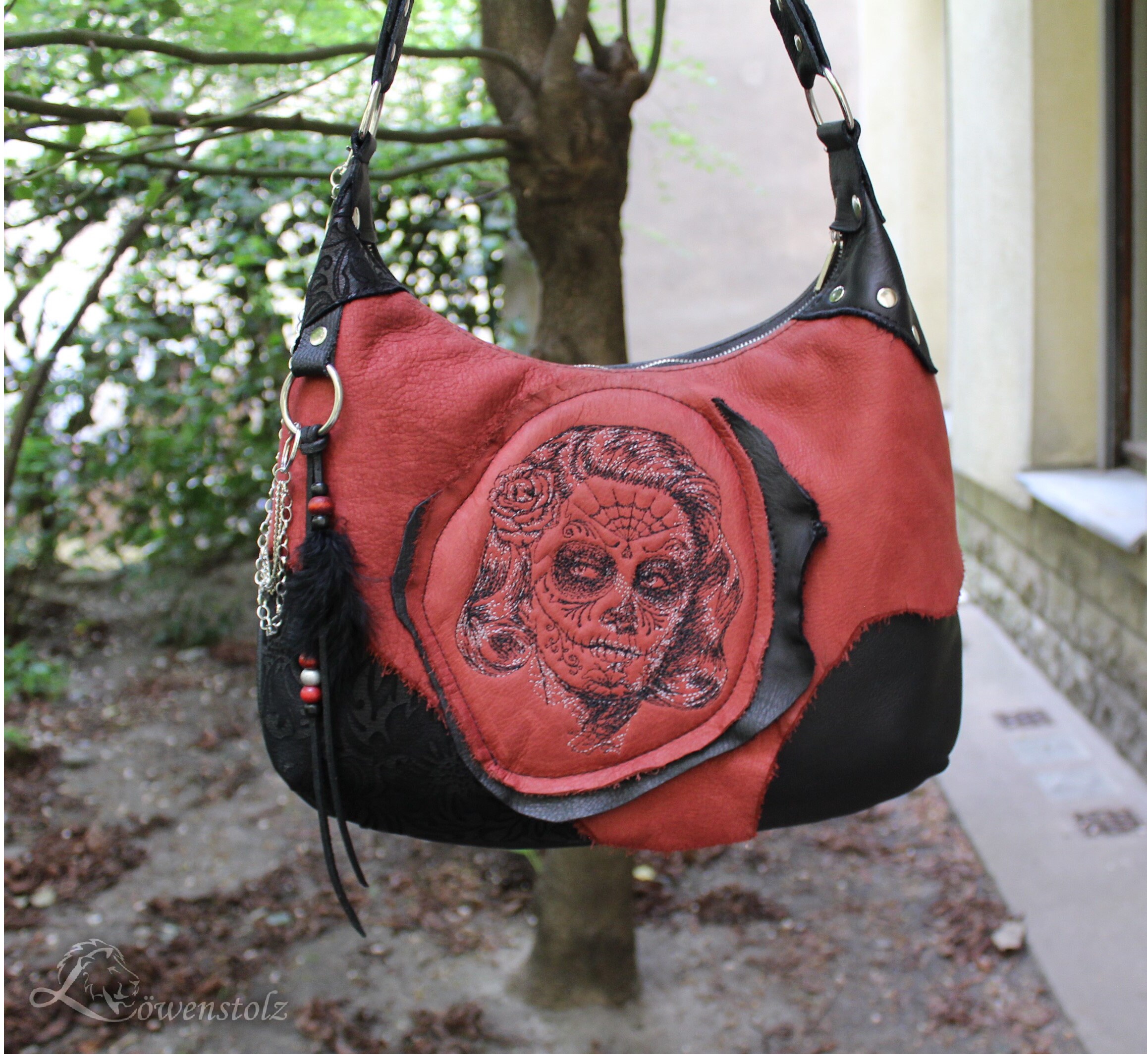 Leather Bag Shoulder Bag LA CATRINA Boho Style Cowhide - Etsy