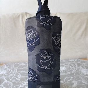 Wine bottle bag, MUSIC, wine bag, wine bottle carrier, cotton fabric, roses