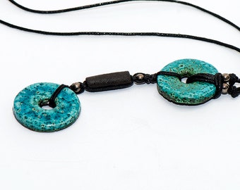 Handmade, ceramic pendant