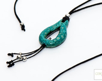 Handmade, ceramic pendant
