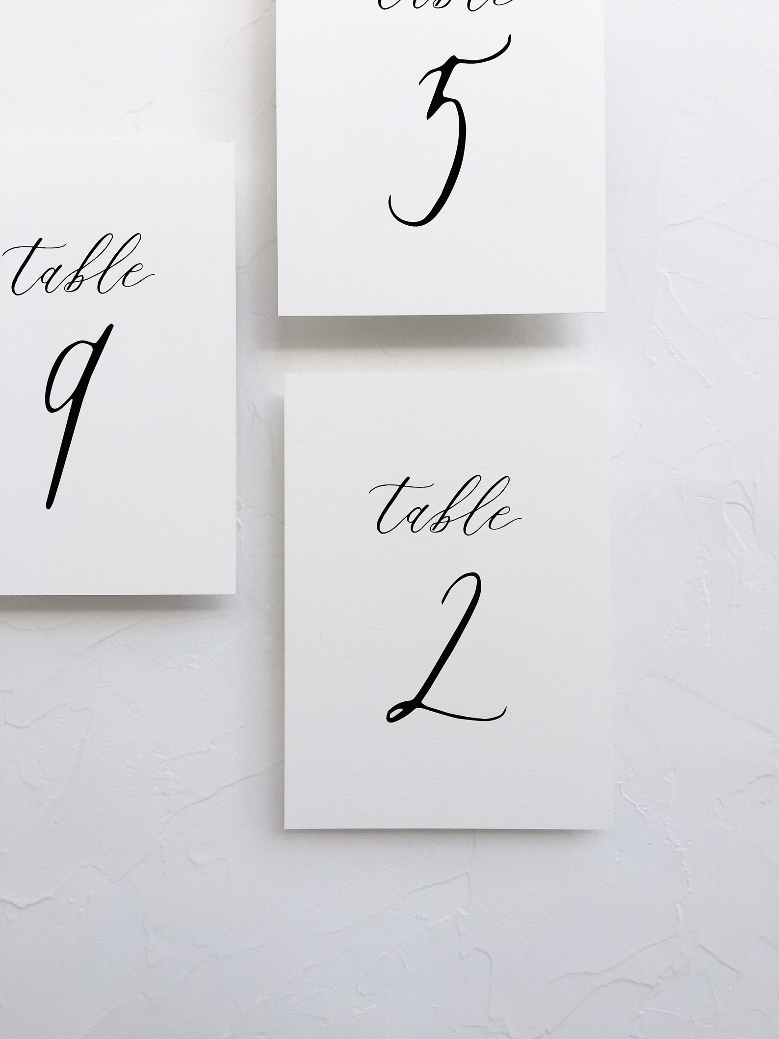 Printable Calligraphy Table Numbers flat Minimal Modern Etsy