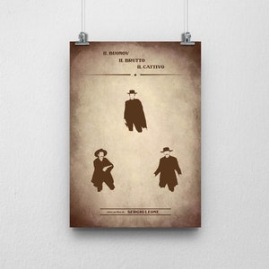 The Good The Bad and The Ugly Minimalistisches Poster Sergio Leone Western Alternativ Film Druck Clint Eastwood il buono il brutalo il cattivo
