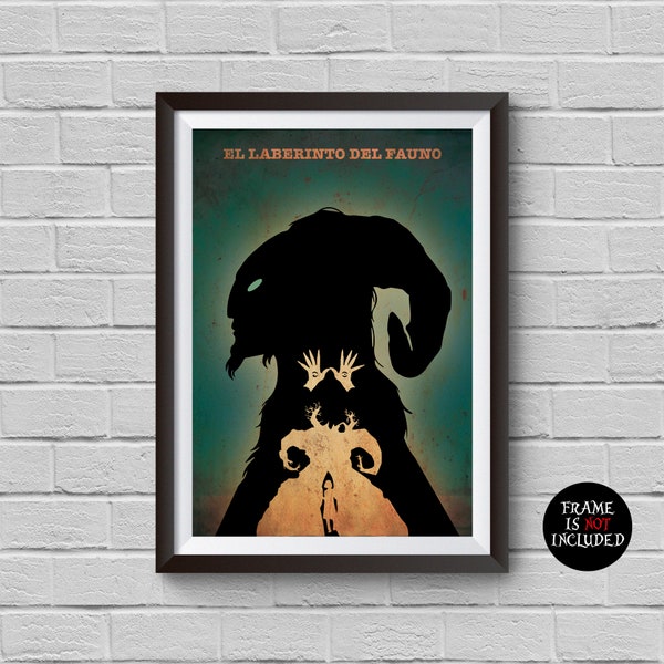 Pan's Labyrinth Minimalist Poster Guillermo del Toro Alternative Movie Print El laberinto del fauno Illustration Wall Artwork Hanging Gift