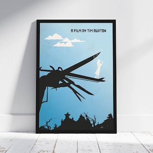 Edward Scissorhands Minimalist Poster Tim Burton Alternative Movie Print Vintage Home Decor Poster Artwork Wall Art Wall Hanging Cool Gift