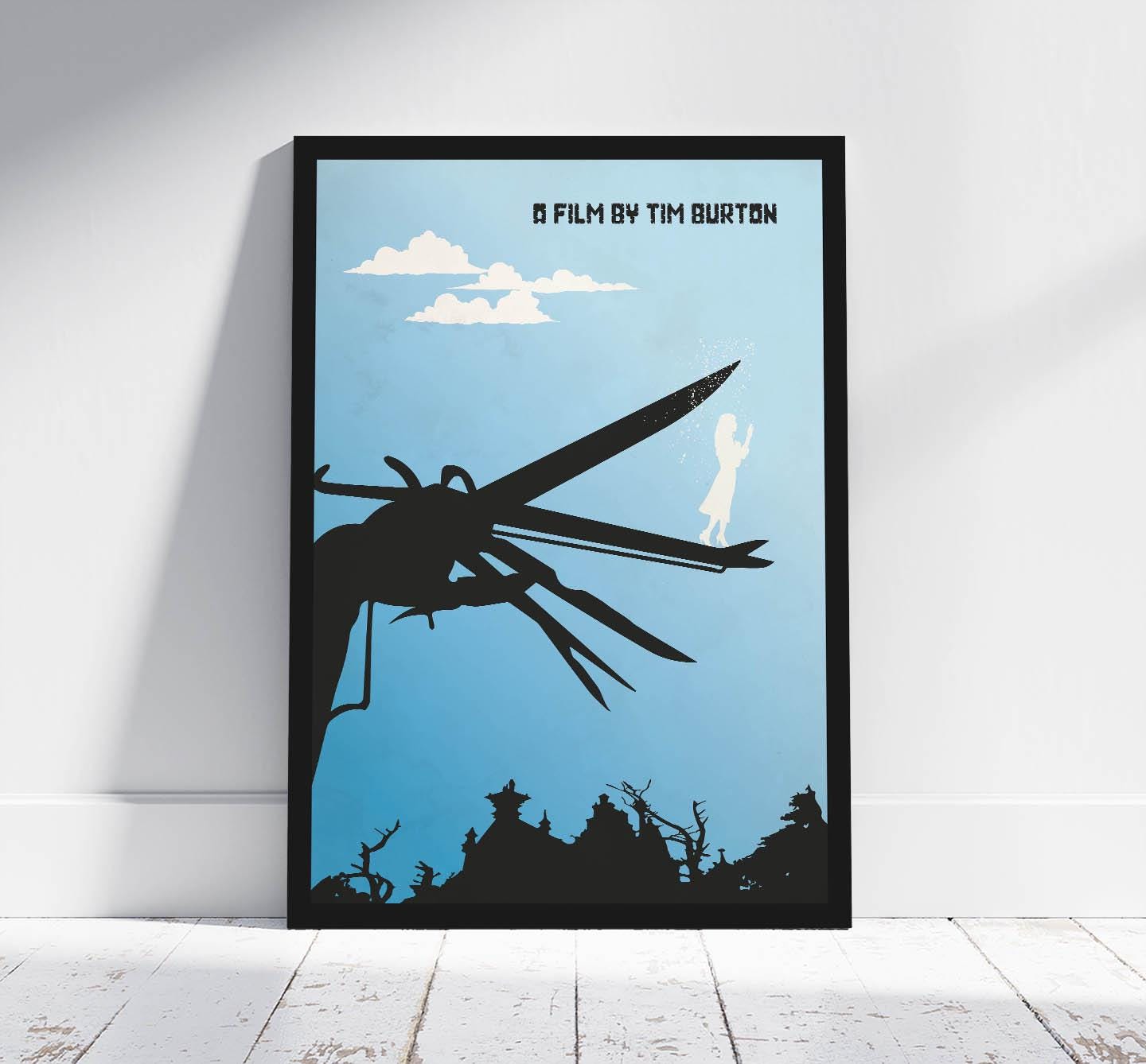 Edward Scissorhands Minimalist Poster Tim Burton Alternative Movie ...