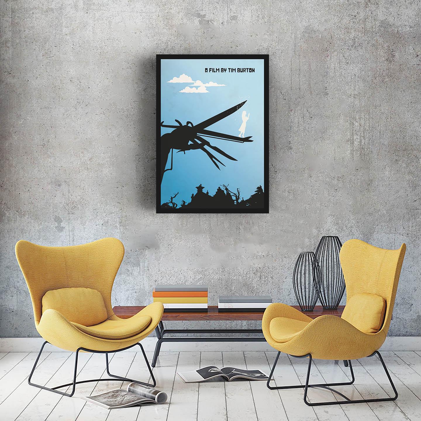 Edward Scissorhands Minimalist Poster Tim Burton Alternative Movie ...
