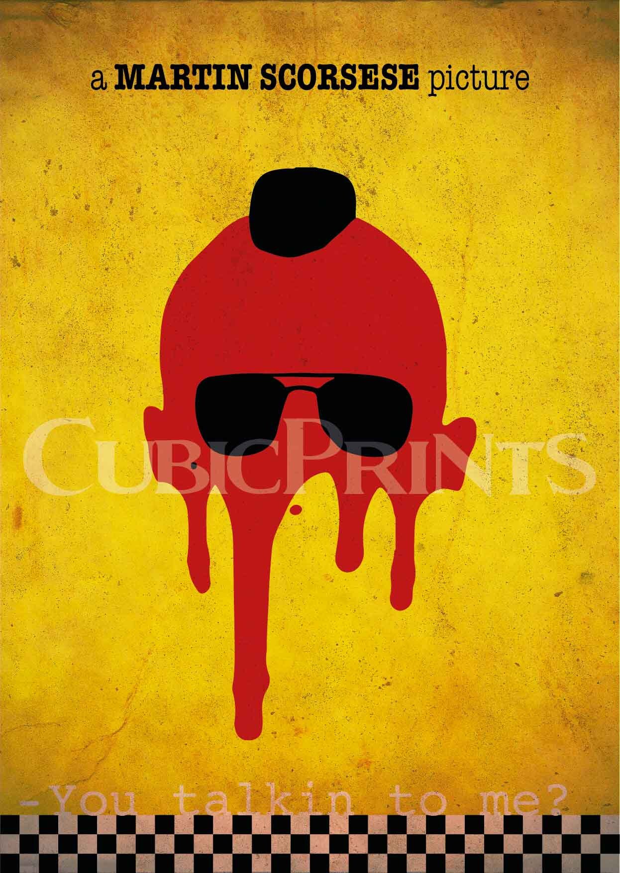 Taxi Driver Minimalist Poster A Martin Scorsese Alternative - Etsy