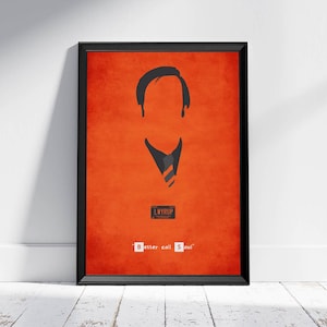 Breaking Bad Minimalist Poster TV Series Character Quotes Better Call Saul Goodman Illustration by Artist CubicPrints Fan art Cool Gift