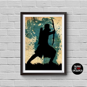 The Avengers Hawkeye Minimalist Watercolor Vintage Poster Avengers Collectibles Print Clint Barton Jeremy Renner Artwork Home Decor Wallart