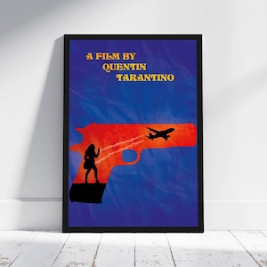 Jackie Brown Minimalist Poster A Film By Quentin Tarantino Alternative Movie Print Cult Classic Home Decor Wall Artwork Hanging Cool Gift