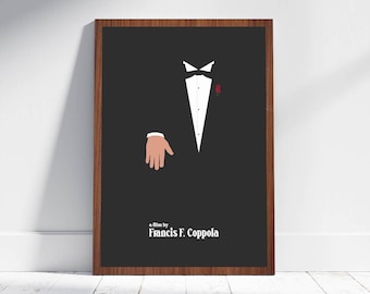 The Godfather Minimalist Poster Francis Ford Coppola Trilogy Alternative Movie Marlon Brando Al Pacino CultClassic Illustration Collectibles