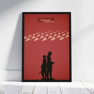 Star Wars Minimalist Poster Episode IX 9 The Rise of Skywalker George Lucas Jedi Skywalker Darth Wader Han solo Leia Kylo Ren Rey Finn Poe