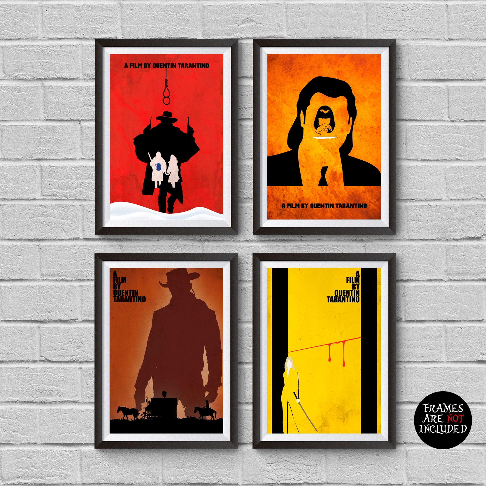 Quentin Tarantino S Minimalist 4 Poster Set The Ful Quentin Tarantino S Minimalist 4 Poster Set The Ful Eight Django Unchai