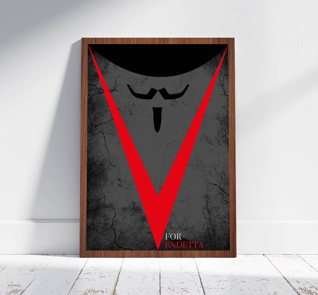 V for Vendetta Minimalist Poster James Mcteigue Alternative Vintage ...