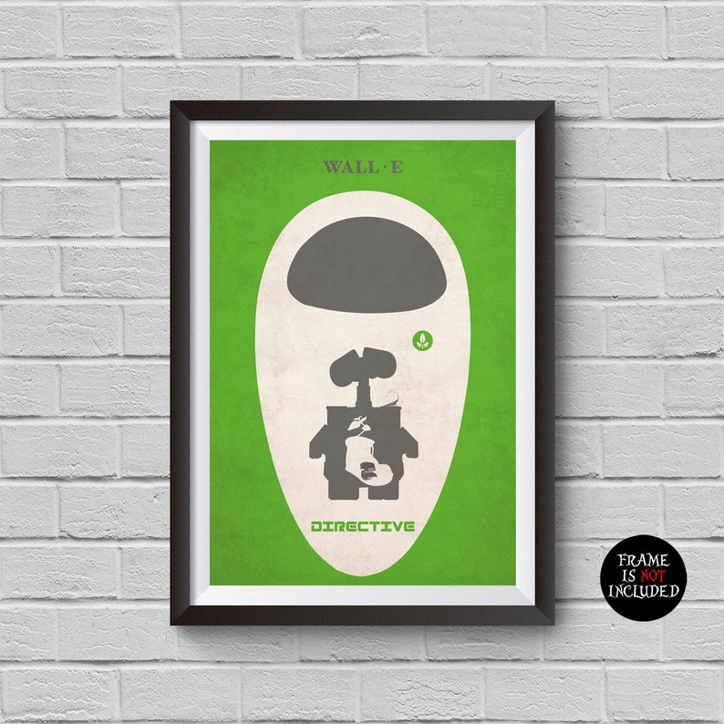 WALL\u00b7E Animation Minimalist Poster Alternative Movie Print Disney and Pixar Collection Home Decor Cinema Wall Artwork Hanging Cool Gift