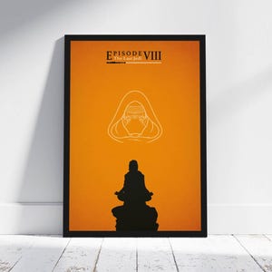 Star Wars Minimalist Poster Episode VIII 8 The Last Jedi George Lucas Jedi Skywalker Darth Wader Han solo Leia Kylo Ren Rey Finn Poe WallArt