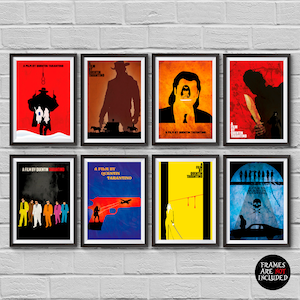 Quentin Tarantino 8 Set Hateful Eight Django Unchained Kill Bill Pulp Fiction Jackie Brown Reservoir Dogs Jackie Brown Inglourious Basterds