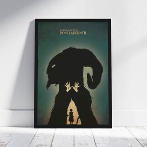 Pan&#39;s Labyrinth Minimalist Poster Guillermo del Toro Alternative Movie Print El laberinto del fauno Illustration Wall Artwork Hanging Gift