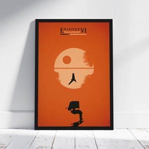 Star Wars Minimalist Poster Episode VI 6 Return of the Jedi George Lucas Jedi Skywalker Darth Wader Obi-Wan Kenobi Han Solo Illustration