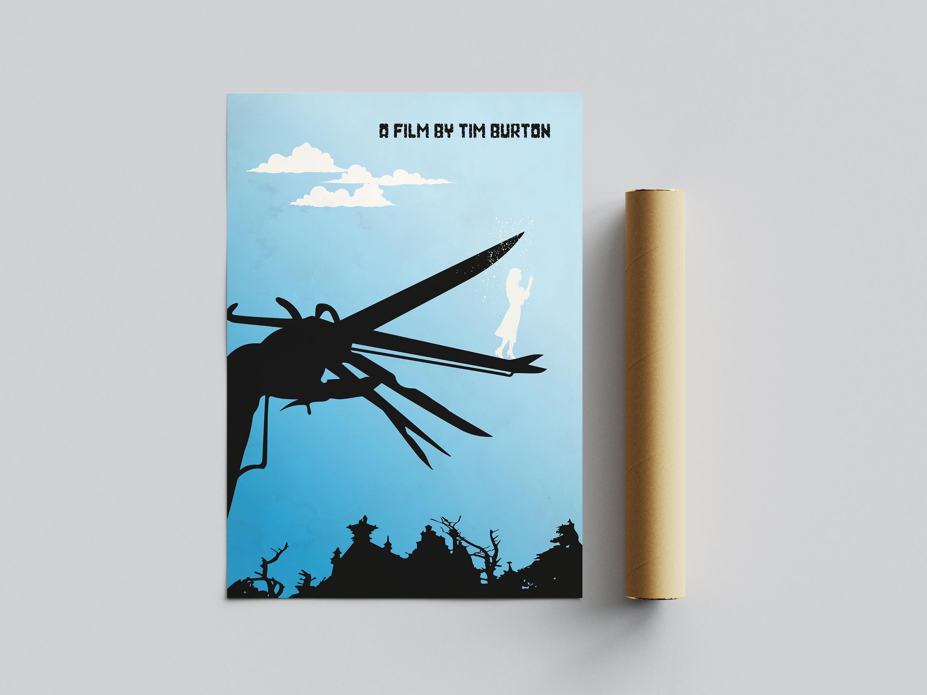 Edward Scissorhands Minimalist Poster Tim Burton Alternative Movie ...