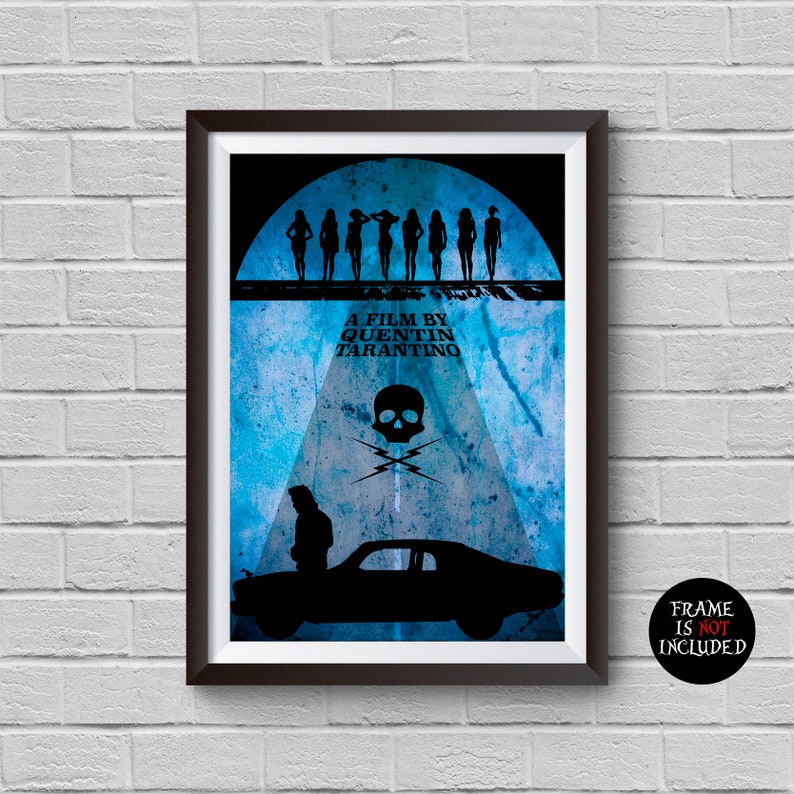 Death Proof Minimalist Poster A Quentin Tarantino Alternative Movie Print Kurt Russell Cult Film Home Decor Artwork Wall Hanging Gift Idea