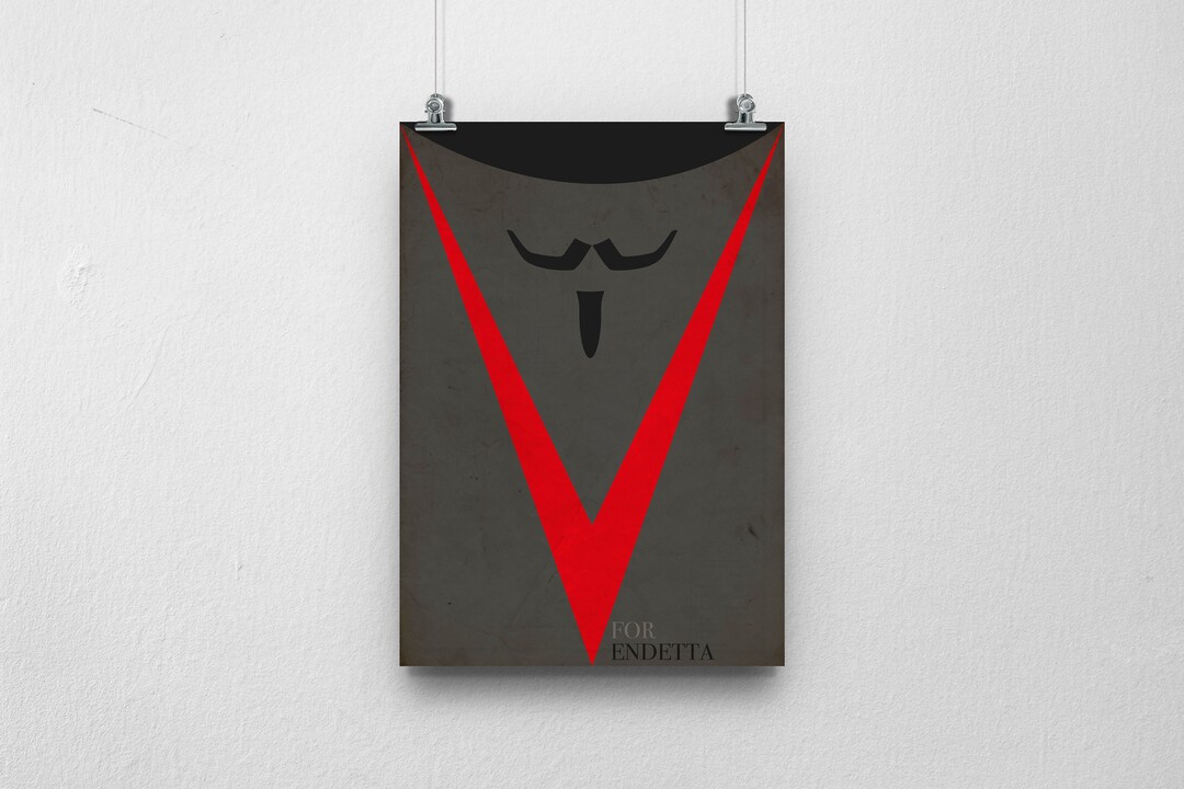 V for Vendetta Minimalist Poster James Mcteigue Alternative Vintage ...