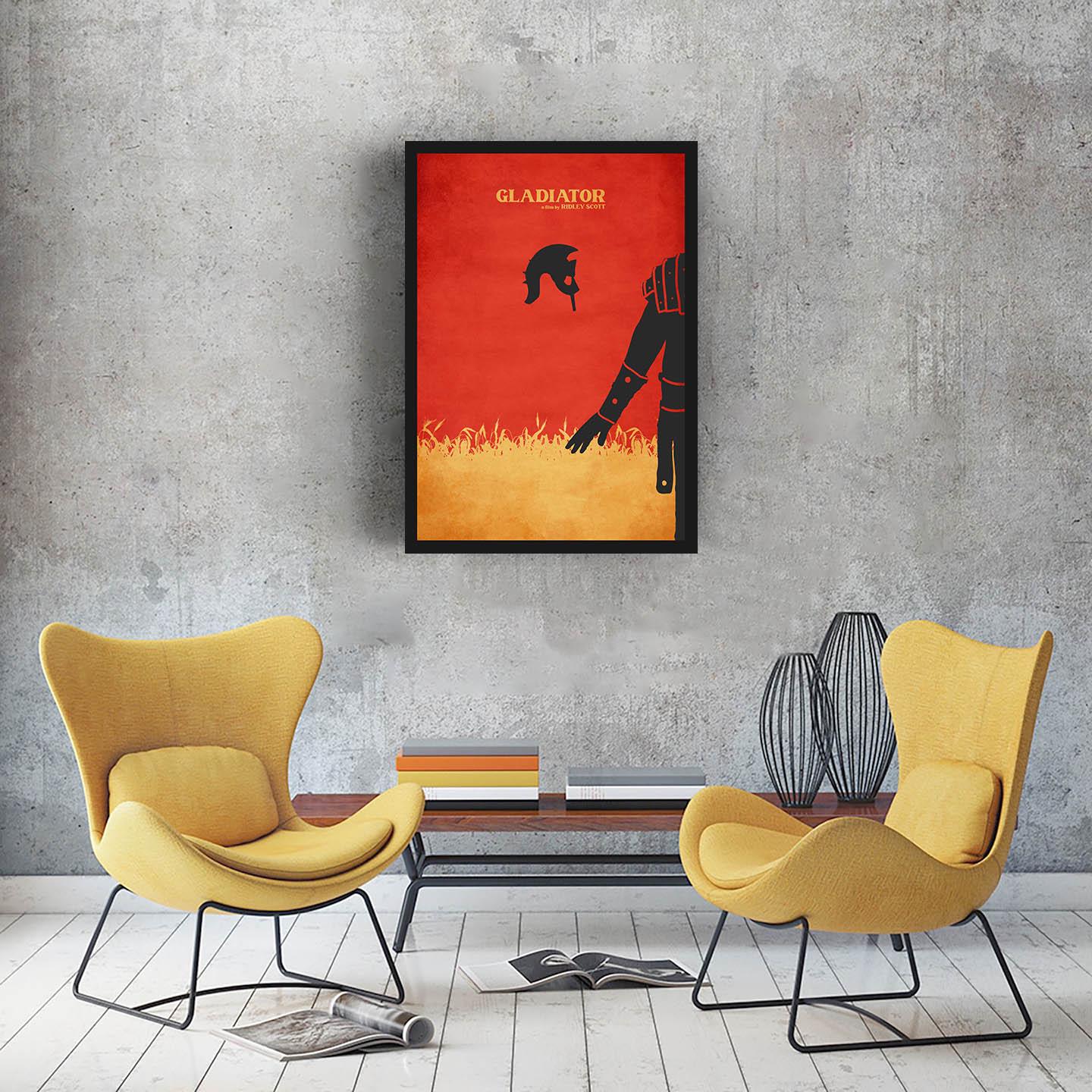グラディエーター ミニマリスト 映画ポスター アーティスト CubicPrints によるイラスト フレームなし ウォールアート コレクターアイテム  カルトファンアート 映画愛好家へのクールなギフト - Etsy 日本, image size:1440x1440