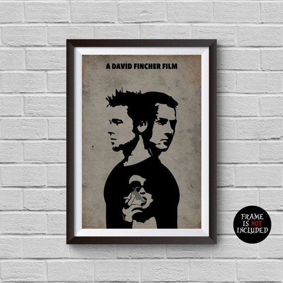 Fight Club Edward Norton Brad Pitt Movie Wall Print POSTER FR