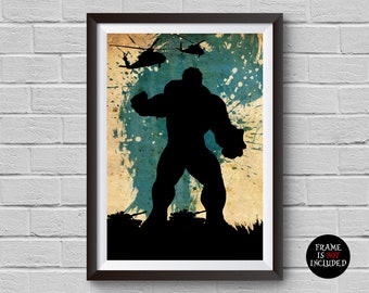 The Avengers Hulk Minimalist Watercolor Vintage Poster Avengers Collectibles Print Bruce Banner Mark Ruffalo TheIncredible Artwork HomeDecor