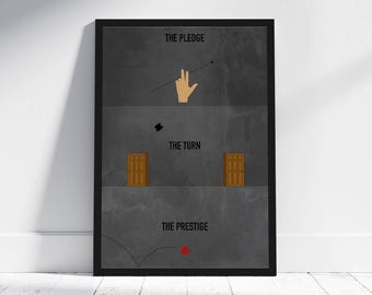 The Prestige Minimalist Poster A Christopher Nolan Alternative Movie Print Illustration Cinema Home Decor Artwork Wall Art Hanging Cool Gift
