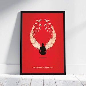 Birdman Minimalist Poster Alejandro González Iñárritu Alternative Vintage Retro Movie Michael Keaton Edward Norton Collectibles WallArt