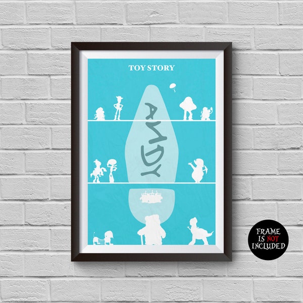 Toy Story 1 2 3 Animation Alternative Movie Print Inspired Disney and Pixar Collection Decor Poster Artwork Wall Art Wall Hanging Cool Gift