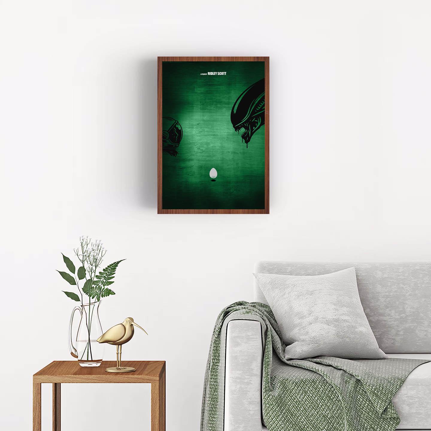 Alien Minimalist Movie Poster Illustration by Artist Cubicprints ...