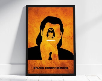 Pulp Fiction Minimalist Poster Quentin Tarantino Alternative Classic Movie Print Home Decor Cinema Poster Wall Artwork Hanging Cool Gift