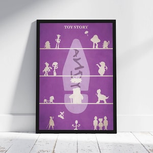 Toy Story 1 2 3 Animation Alternative Movie Print Inspired Disney and Pixar Collection Decor Poster Artwork Wall Art Wall Hanging Cool Gift
