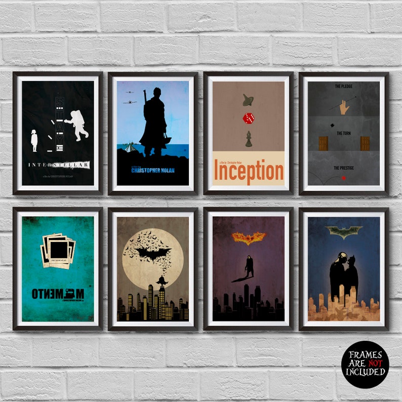 Christopher Nolan Minimalist Poster Set 8 S Interstellar Image 0
