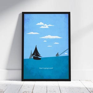 The Truman Show Minimalistisches Poster Alternative KultMovie Print How's it Going to end Jim Carrey Ed Harris Truman Burbank Illustration WallArt