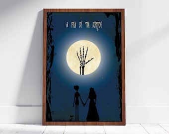 Corpse Bride Minimalistisches Poster Tim Burton Alternativer Film Druck Vintage Wohnkultur Kino Poster Kunstwerk Wandkunst Wandbehang cooles Geschenk
