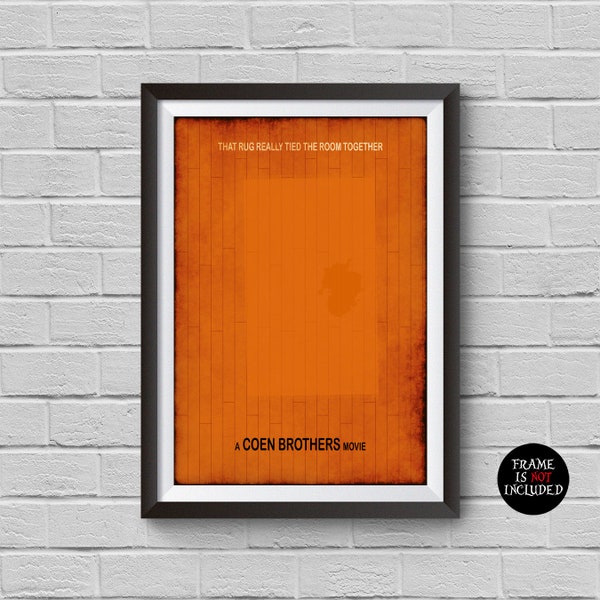 The Big Lebowski Movie Print Minimalist Vintage Poster Coen Brothers Jeff Bridges The Dude John Goodman Cult Classic Home Decor Wall Art