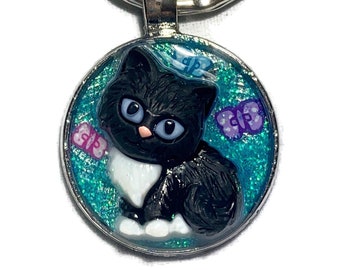 Keychains | 3D Keychain | Cat Keychain | Kitten Keychain | Charm | Zipper Pull | Key Ring | Kitten Charm | Cat Zipper Pull