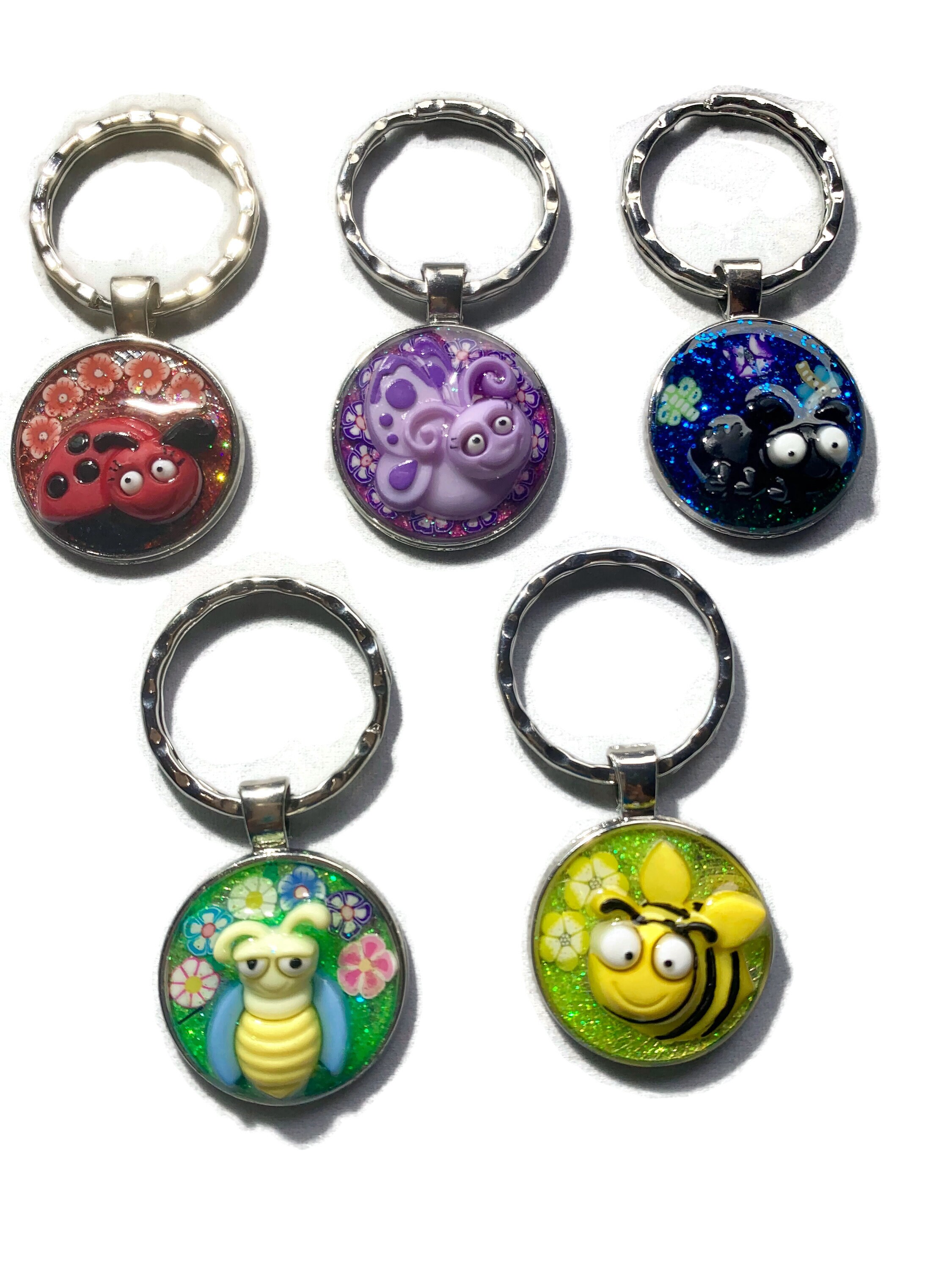 Keychains | 3D Keychain | Bug Keychain | Ladybug Keychain | Charm ...