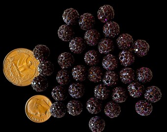 8 mm violett Shambala Pave Strass, Kristall Diamantlera, Pave Pärlor, Bling Pärlor, Strass Pave Pärlor, Shambala Kulor, Lila Pärlor