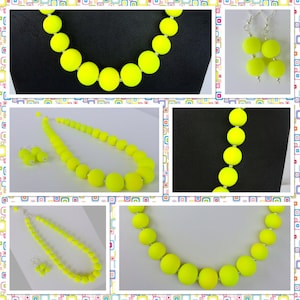 Neon Yellow Jewelry - Summer Time Necklace - Trendy Summer Jewelry - Summer Jewelry - Neon Yellow Necklace - Neon Jewelry - Neon Necklace