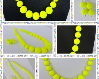 Neon Yellow Jewelry - Summer Time Necklace - Trendy Summer Jewelry - Summer Jewelry - Neon Yellow Necklace - Neon Jewelry - Neon Necklace