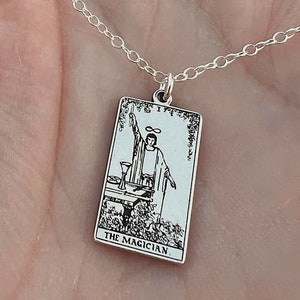 The Magician Tarot Card Necklace | Best Friend Birthday Gift | Tarot Card Necklace | Celestial Mystic Jewelry | Dainty Witch Necklace
