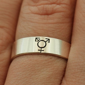 Transgender Symbol Ring | Trans Pride Jewelry | Pride Jewelry | LGBTQIA2S+ Pride Ring | FTM Ring | MTF Ring | Transitioning Jewelry