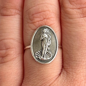 Ring Geboorte van Venus | Sterlingzilveren Botticelli-kunstsieraden