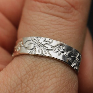 Narzisse Ring | März Geburtsblume Ring | Wildblume | Bester Freund Geschenk | 14k Gold Filled oder Sterling | Floraler Schmuck | März Geburtsring